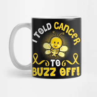 funny childhood cancer bee warrior Mug